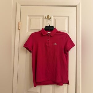 Lacoste Women's Burgundy Polo Shirt